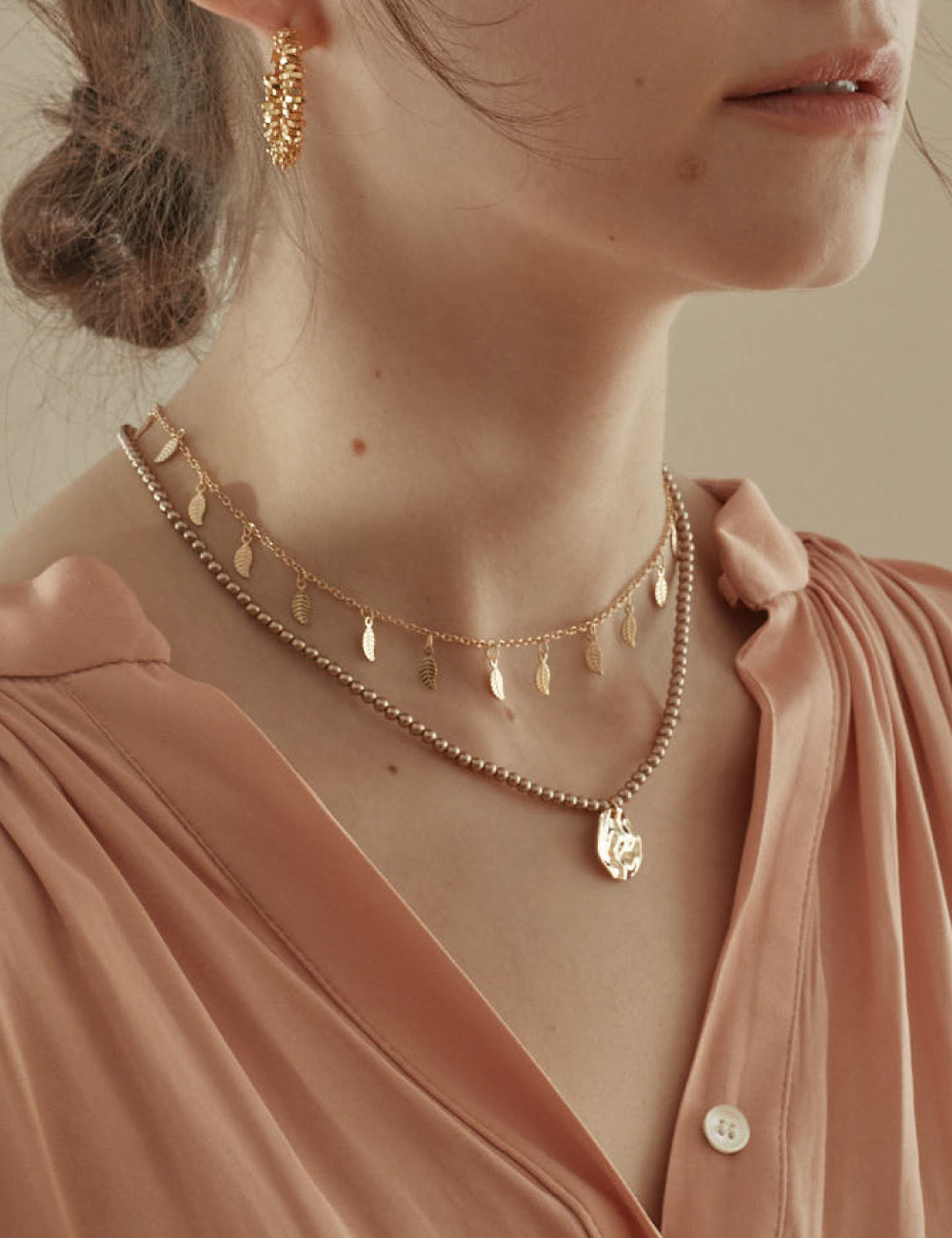 Bronze moon Necklace